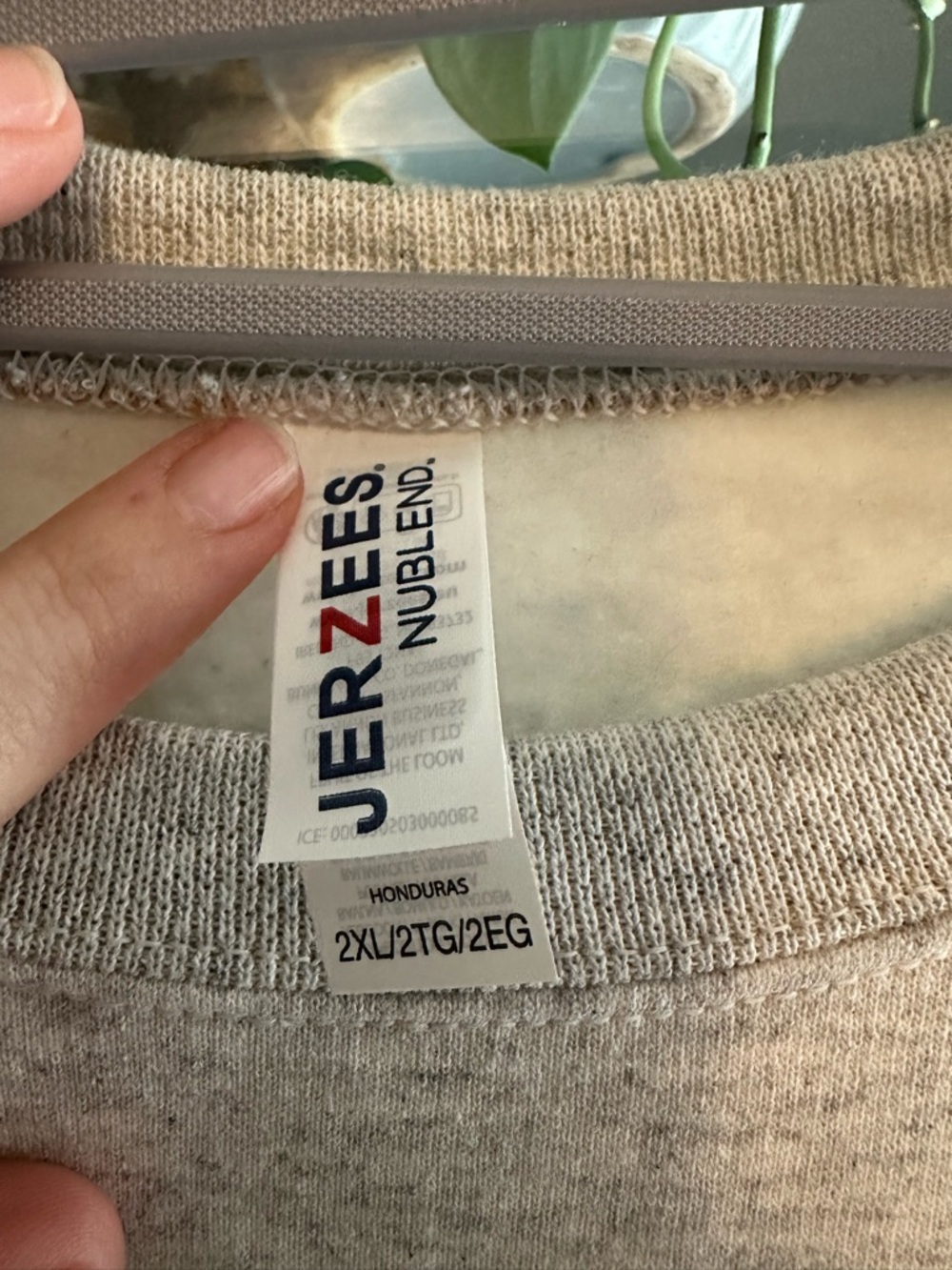 Jerzees | Adorable Heathered Gray Champagne Sweatshirt - Picture 3 of 6